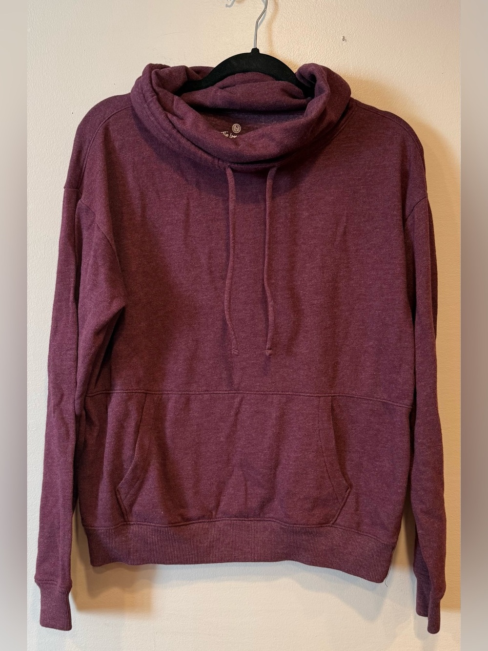 SO The Lounge Life Softest Fleece Funnel Neck Sweatshirt Burgundy Women's Medium
